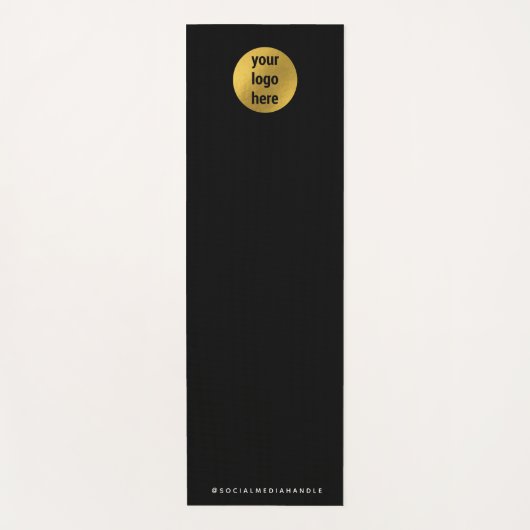 Zakelijke Logo Zwart Goud Yoga Studio Promotie Yogamat (Voorkant)