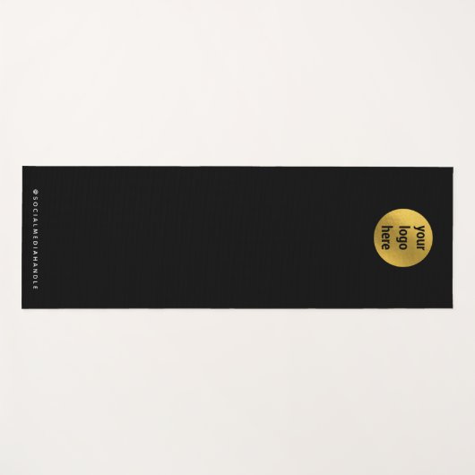 Zakelijke Logo Zwart Goud Yoga Studio Promotie Yogamat (Voorkant (horizontaal))