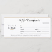 Zakelijke Logo Zwart-gouden Script Cadeaubon (Achterkant)