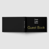 Zakelijke Logo zwart-gouden tekst Gastenboek (Volledig)
