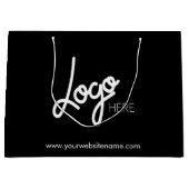 Zakelijke Logo Zwart Grote Gift Bag Groot Cadeauzakje (Voorkant)