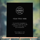 Zakelijke Logo | Zwart promotiemateriaal Acryl Bord (Neutraal)