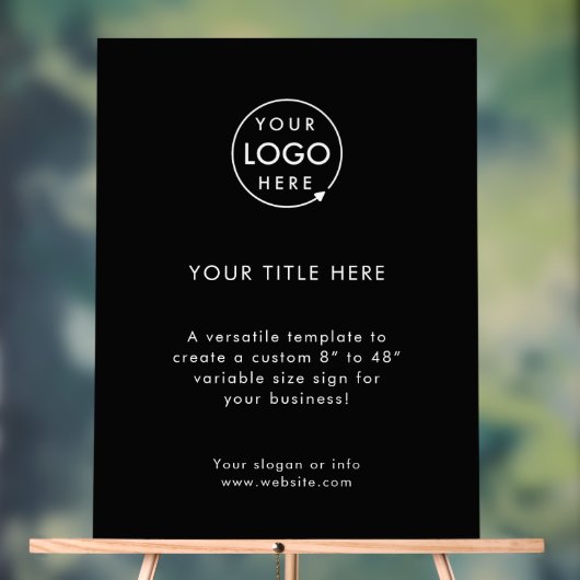 Zakelijke Logo | Zwart promotiemateriaal Acryl Bord (Neutraal)