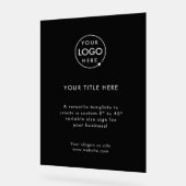 Zakelijke Logo | Zwart promotiemateriaal Acryl Bord (Hoek)