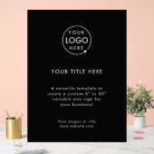 Zakelijke Logo | Zwart promotiemateriaal Acryl Bord (Huwelijk)