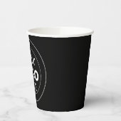 Zakelijke Logo Zwart Stijlvol Modern Professioneel Papieren Bekers (Links)