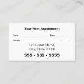 Zakelijke Logo zwart wit afspraak kaart Afsprakenkaartje (Achterkant)