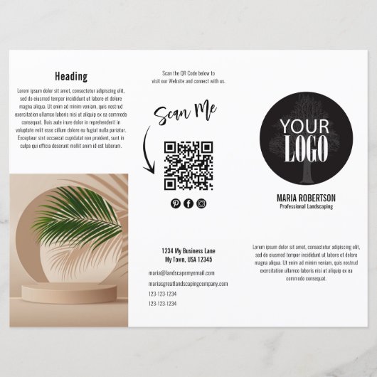 Zakelijke Logo zwart-wit brochure (Voorkant)