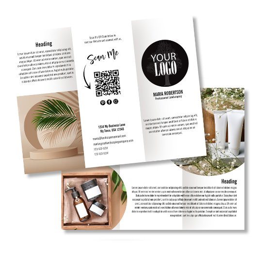 Zakelijke Logo zwart-wit brochure