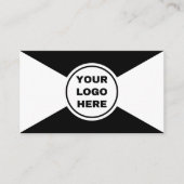 Zakelijke Logo zwart-wit driehoek minimalistisch Visitekaartje (Voorkant)