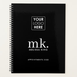 Zakelijke Logo Zwart Wit Monogram Moderne QR Code Planner