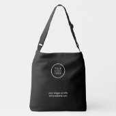 Zakelijke Logo zwart wit Promotie Crossbody Tas (Achterkant)