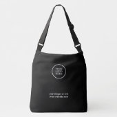 Zakelijke Logo zwart wit Promotie Crossbody Tas (Voorkant)