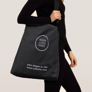 Zakelijke Logo zwart wit Promotie Crossbody Tas
