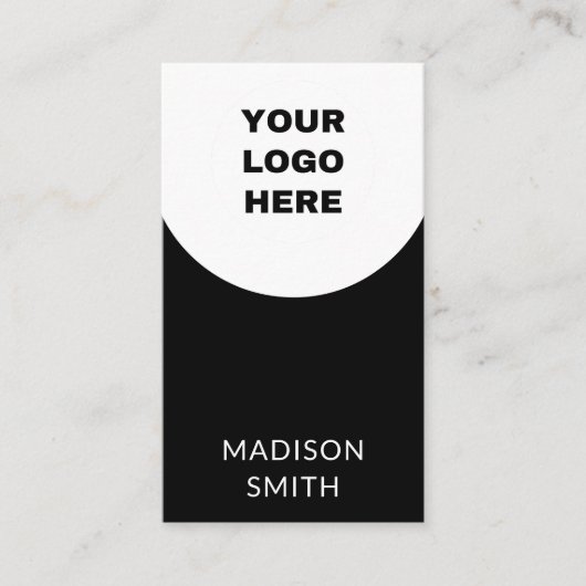 Zakelijke Logo zwart-witboog minimalistisch Visitekaartje (Voorkant)