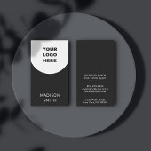 Zakelijke Logo zwart-witboog minimalistisch Visitekaartje
