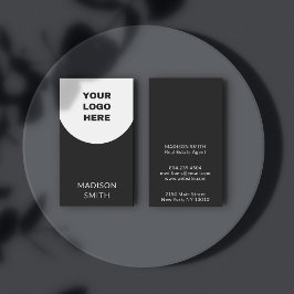 Zakelijke Logo zwart-witboog minimalistisch Visitekaartje