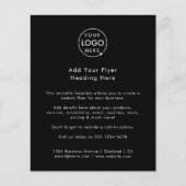 Zakelijke Logo | Zwarte minimalistische promotie Flyer (Voorkant)