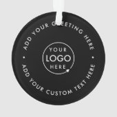 Zakelijke Logo | Zwarte moderne minimalistische ke Ornament (achterkant)