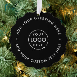 Zakelijke Logo | Zwarte moderne minimalistische ke Ornament Kaart