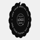 Zakelijke Logo | Zwarte moderne minimalistische ke Ornament Kaart (Rechts)