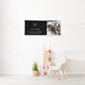 Zakelijke Logo | Zwarte Moderne speciale foto 6' Spandoek (Insitu)