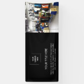 Zakelijke Logo | Zwarte Moderne speciale foto 6' Spandoek (Verticaal)