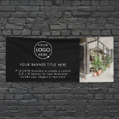 Zakelijke Logo | Zwarte Moderne speciale foto 6' Spandoek