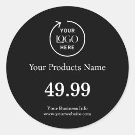Zakelijke Logo | Zwarte prijs Label sticker