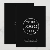 Zakelijke Logo | Zwarte Professional-kaart (Voorkant / Achterkant)