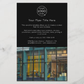 Zakelijke Logo | Zwarte stijlvolle moderne foto Flyer (Voorkant)