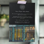 Zakelijke Logo | Zwarte stijlvolle moderne foto Flyer