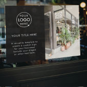 Zakelijke Logo | Zwarte stijlvolle speciale foto Raamsticker