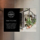 Zakelijke Logo | Zwarte stijlvolle speciale foto Raamsticker