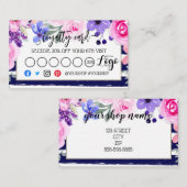 Zakelijke loyaliteitskaartmarketingkorting schoonh aanbevelingskaartje (Voorkant / Achterkant)