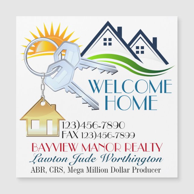 Zakelijke magneet - onroerend goed, noem maar op (Voorkant)