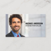 Zakelijke Man Portret | Voeg Foto Toe Visitekaartje (Voorkant)