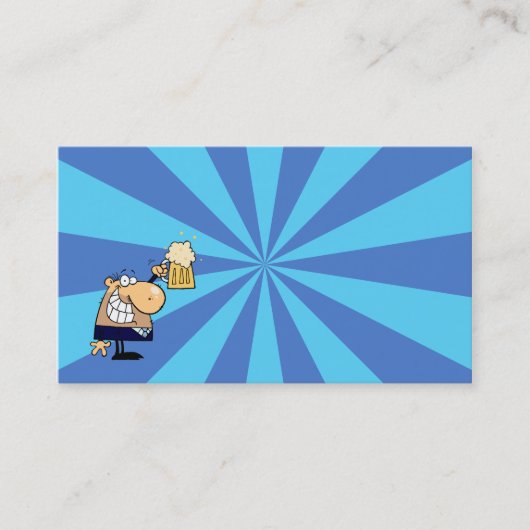 Zakelijke Man Toast Visitekaartje (Voorkant)