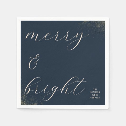 Zakelijke marine en Gold Holiday Servet (Voorkant)