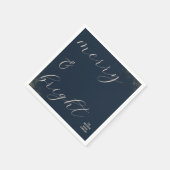 Zakelijke marine en Gold Holiday Servet (Hoek)