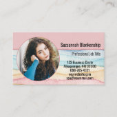 Zakelijke Marketing Custom Round Foto en QR-code Visitekaartje (Voorkant)