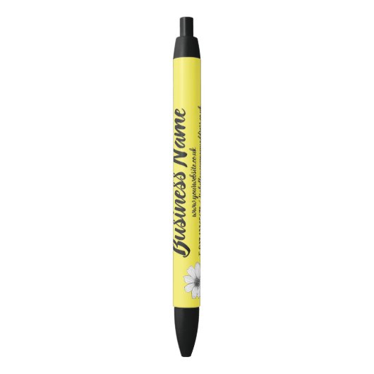 Zakelijke marketing Gepersonaliseerd geel Zwarte Inkt Pen (Voorkant Verticaal)