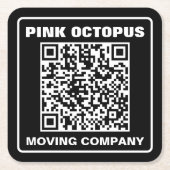 Zakelijke Marketing QR Code Kartonnen Onderzetters (Voorkant)