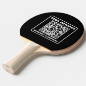 Zakelijke Marketing QR Code Tafeltennisbatje (Voorkant Gekanteld)