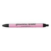 Zakelijke marketing Speciaal Roze Zwarte Inkt Pen (Voorkant)