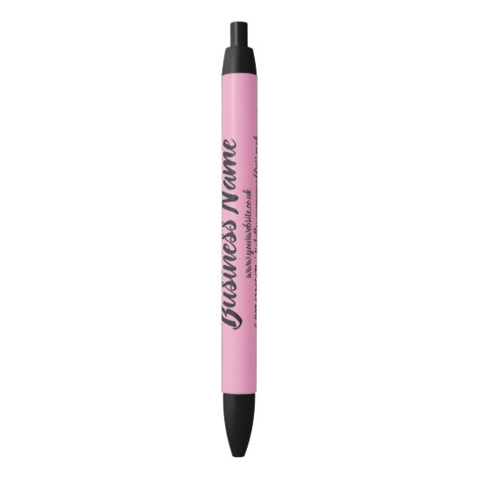 Zakelijke marketing Speciaal Roze Zwarte Inkt Pen (Voorkant Verticaal)