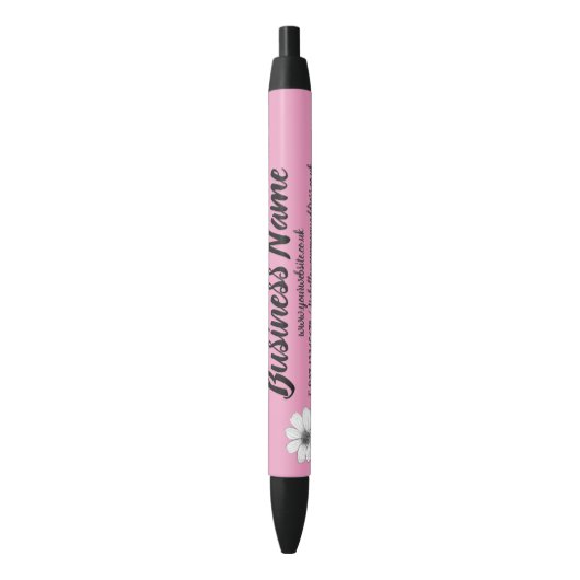 Zakelijke marketing Speciaal Roze Zwarte Inkt Pen (Voorkant Verticaal)