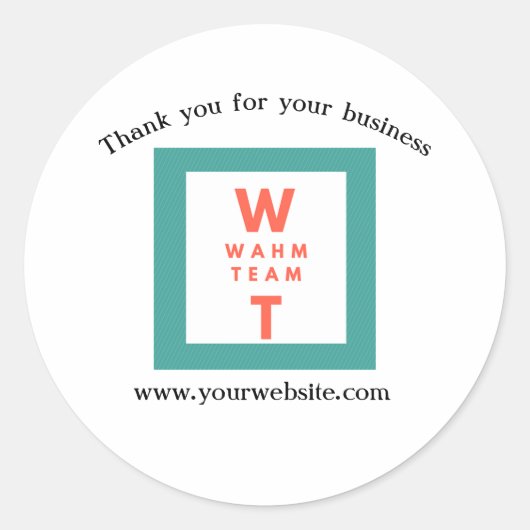 Zakelijke marketingmerken Voeg je Logo toe Ronde Sticker (Voorkant)