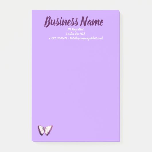 Zakelijke marketingobjecten aangepast paars post-it® notes (Voorkant)