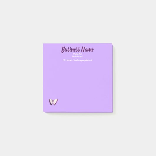 Zakelijke marketingobjecten aangepast paars post-it® notes (Voorkant)
